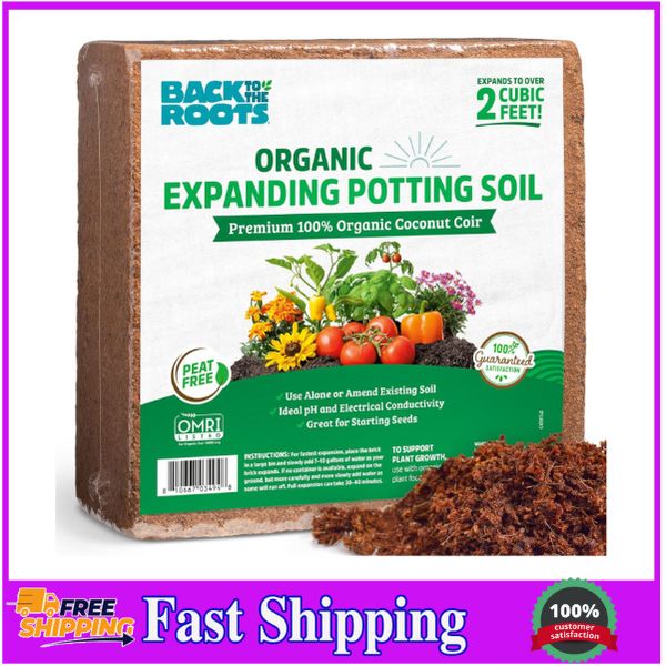 Back to the Roots Organic Coco Coir – 10lb Block Expands to 15 Gallons