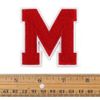 Letter M - 2-1/2" Chenille Stitch Varsity Iron-On Patch by pc, TR-12154 (Red)