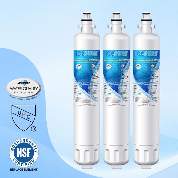 Replacement for GE RPWF WF277 RWF3600A Refrigerator Water Filter Icepure 3PACK