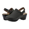WHITE MOUNTAIN Women's Viewable Heeled Clog, Black/Pull Up, 8.5 W