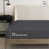 REHAN & CO Fitted Sheets Extra Deep Pocket 16-inch (40 cm) Super Soft 100% Brushed Microfiber Bed Sheets. (Charcoal, Double)