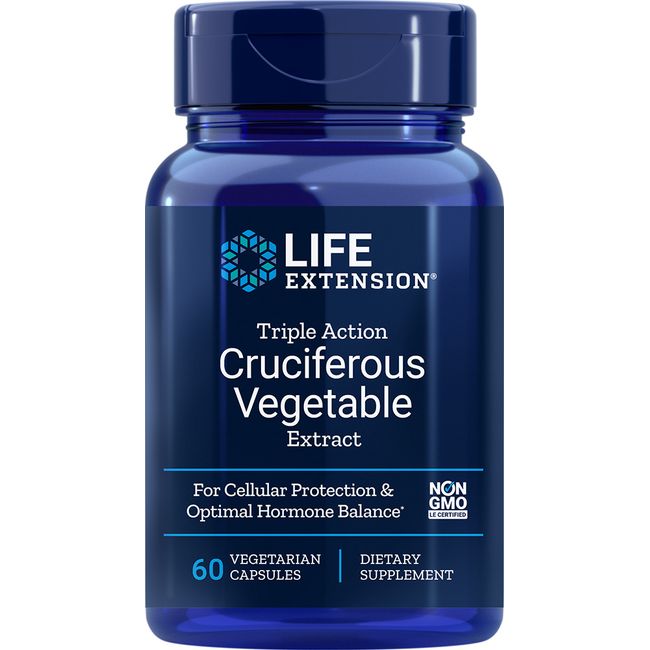 Life Extension Triple Action Cruciferous Vegetable Extract 60 Veg Caps