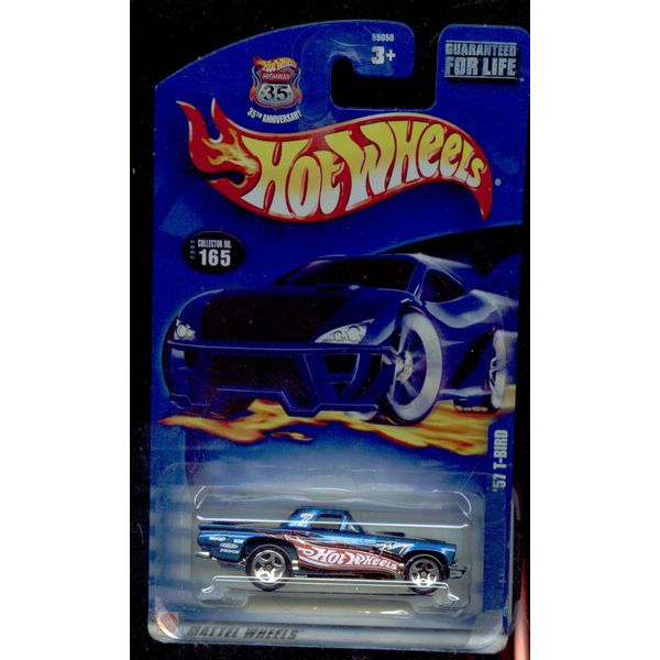 Hot Wheels 2002-165 35th Anniversary '57 T-bird 1:64 Scale