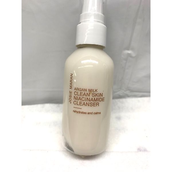 Josie Maran Argan Milk Clean Skin Niacinamide Cleanser-Unscented-4oz*New-Damage