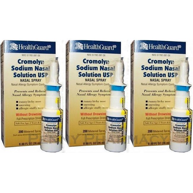 Cromolyn Allergy Nasal Spray 26mL (200 Sprays/bottle) ( 3 bottles ) GERIMED ^