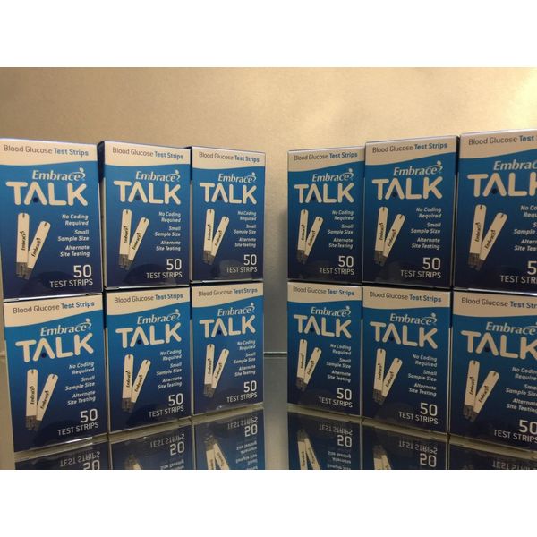 Embrace TALK Blood Glucose Test Strips 600 CT, Omnis EXP: 05/05/2025 FREE SHIP