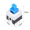 sourcing map 5 Pcs 6 Pin PCB Light Touch Latching Push Button Tact Tactile Switch 7 x 7 x 12mm