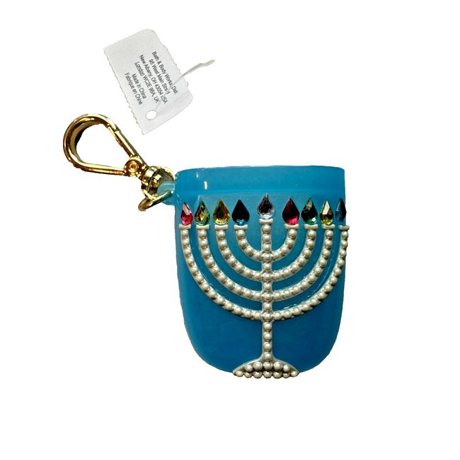 Bath & Body Works PocketBac Holder Blingy Hanukkah Menorah Jewish Holiday