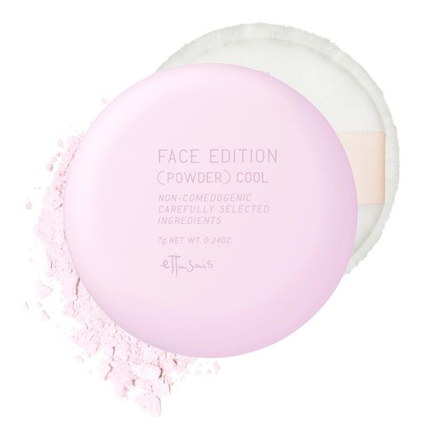 ettusais Face Edition (Powder), Cool, Clear Lavender, Face Powder, Pore Cover, Day Makeup, Anti-Glare, Skin Care Powder, Pressed Powder, Herbal Citrus Scent, 0.2 oz (7 g)