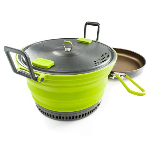 GSI Outdoors Escape Set with Fry Pan Saucepan, Green (Green) Talla única