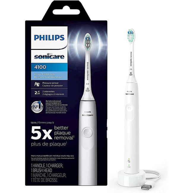 PHILIPS Sonicare ProtectiveClean Removes up to 2X More Plaque, Long Lasting 14 Day Battery Life Rechargeable Electric Toothbrush
