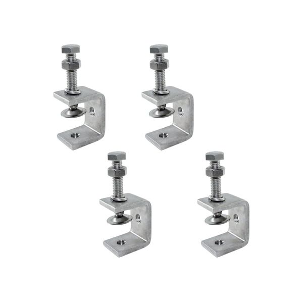 C Clamp, Set of 4 Clamps, Stainless Steel, Metal Opening Clamp, Wide Mouth Clamp, Industrial Welding