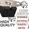 ACMEROTA 3 Pack Pull Cord Switch, ON-OFF Operation, 2 Amp, 250V, Plastic, Wall Mount, Hinge Lever Actuator