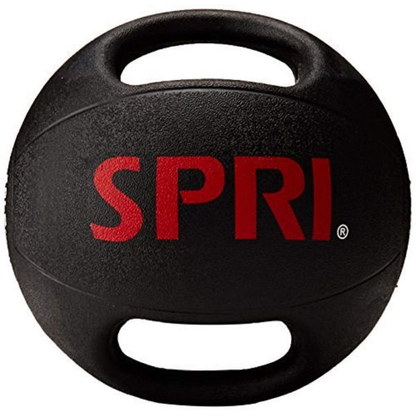 SPRI Xerball Medicine Ball with Handles - Weighted Ball for Exercise (6 lbs, 8, 10, 12, 14, 16, 18, 20 Pounds) - Med Ball for Abs, Core, Strength Training - 10 Pound