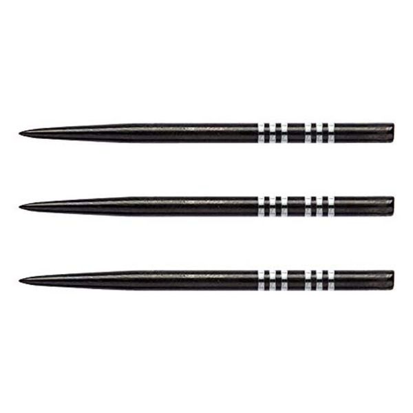 RED DRAGON Specialist Dart Points - Black Long Re-Grooved - 3 sets per pack