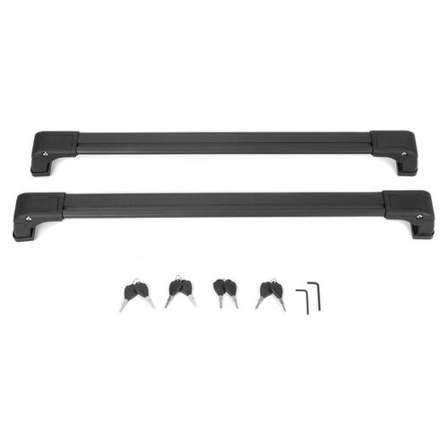 YUOQDKE 2pcs Mount Top Rail Crossbar Luggage Carrier Set Upper Side Aluminum Black Powder Coated RRCBLCBPFKS1PC B2021-ADU00 LUCK-115