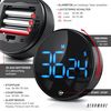 Arendo Kitchen Timer Digital Magnetic Egg Timer - Large LED Display - Short Time Timer - Countdown and Countup - Kitchen Clock with Remaining Time Display - Adjustable Alarm Sound 70/85 db(A) - Black