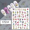 LANODO 6 Pcs Nail Stickers, Beautiful, 3D, Spring and Summer, Flower Plants, Multiple Styles, DIY Nail Sticker Set