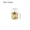 sourcing map M3 x 4mm(L) x 5mm(OD) Female Thread Brass Knurled Threaded Insert Embedment Nuts, 300Pcs