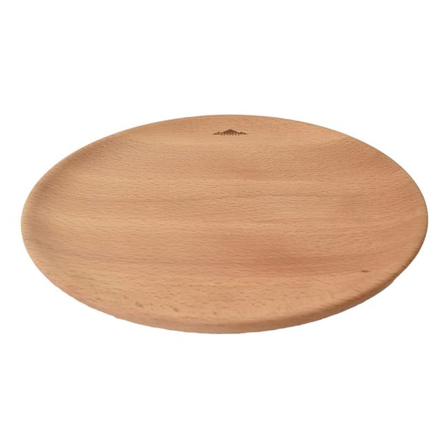 FORESTABLE Plate Dish, Medium, Wood, Natural Wood, Outdoor, Camping, Flat Plate, 8.3 inches (21 cm)