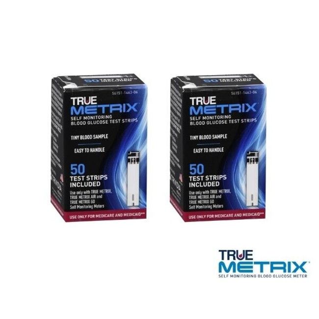 (2 PACKS) TRUE METRIX® SELF MONITOR TEST STRIPS 50 LANCETS PACK