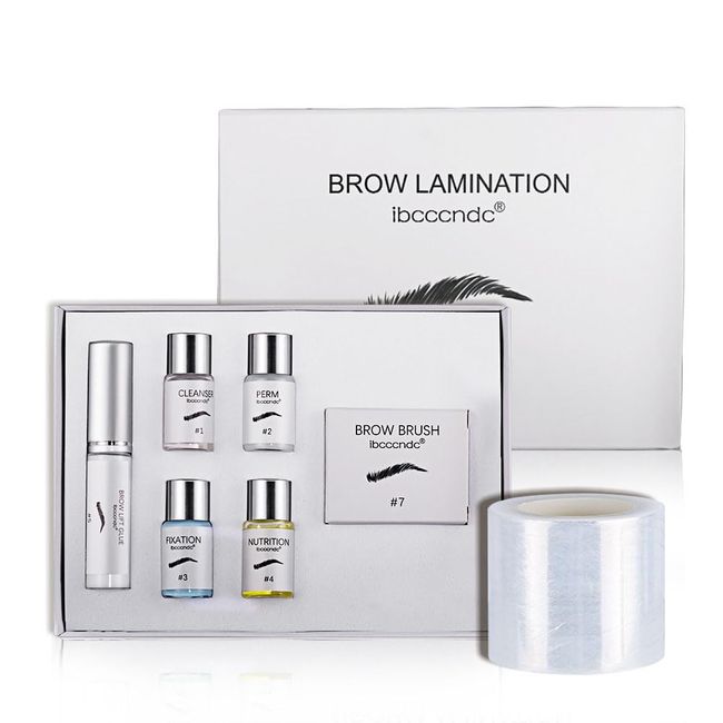 YUANLI Brow Lamination Kit, DIY Eyebrow Lift Styling Kit for Fuller and Thicker Eyebrows, Brow Lamination and Tint Kit Suitable for Salon, Lasts For 6-8 Weeks