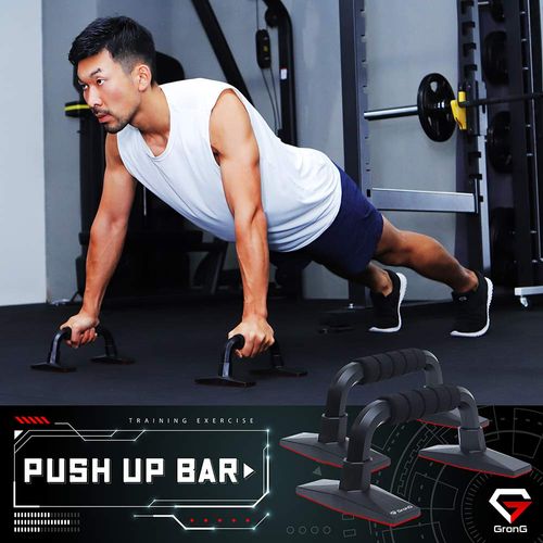 GronG Push Up Bar Push Up Strength Training Black