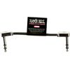 Ernie Ball 12" Flat Ribbon Stereo Patch Cable 2-Pack - Black