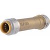 SharkBite U3008LFA Slip Pipe Coupling, 1/2 in, Brass, 200 psi Pressure