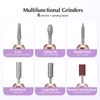Dark Purple Nail Drill Kit Electric Nail File with 6 Bits Adjustable Speed