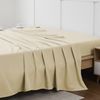 King Size Flat Sheet - Ultra Soft & Breathable Brushed Microfiber Top Sheet for King Size Beds, Beige/Cream