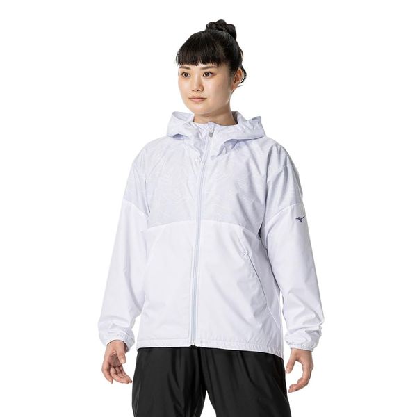 Mizuno 32MEA831 Women's Training Wear, Breath Thermo Warmer Jacket, Moisture Absorption, white