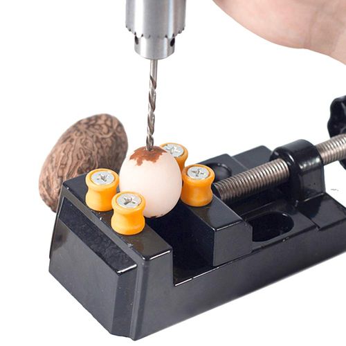 Mesee Mini Walnut Vise Clamp Universal Drill Press Table Bench Vice for Jewelry Nuclear Watch Repairing Clip On DIY Craft Sculpture Carving Tool