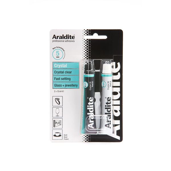 Araldite 2-Tubes Crystal Epoxy, 15 ml [Energy Class A] (2)