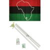 3x5 African Africa Map Flag White Pole Kit Set 3'x5'