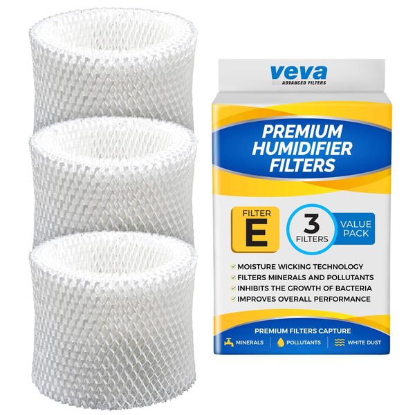 VEVA 3-Pack Premium Humidifier Filters - Replacement for HW Filter E, HC-14, ...