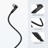 aceyoon USB C Charger Cable 90 Degree (20cm+50cm),Mini Right Angle Type C Charging & Data Sync Cable, Braided Nylon, Compatible With Huawei, Galaxy