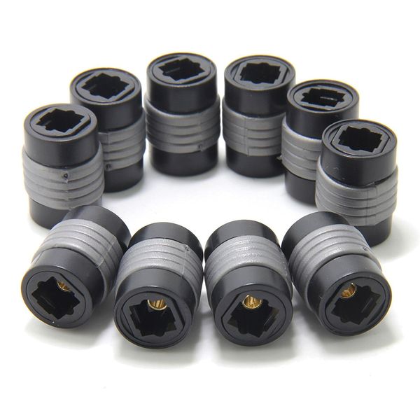 TosLink Optical Coupler Digital Audio Fiber Optic Female Extension Adapter, 10pc