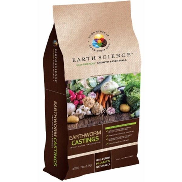 Earth Science 11896-4 12 Lb Earthworm Castings Organic Compost - Pack of 1