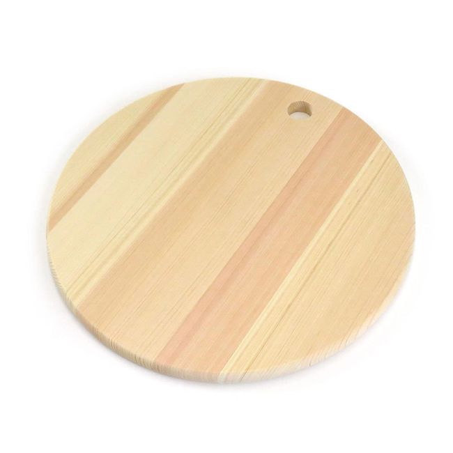 Tosa Ryu HC-2400 Shimanto Hinoki Round Cutting Board, Natural, 11.8 inches (30 cm)