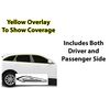 BOGAR TECH DESIGNS Side Window Trim Chrome Delete Overlay Compatible with Jaguar F-Pace 2017-2025, Gloss Black