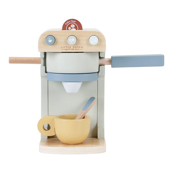 Little Dutch 7081 FSC Wooden Coffee Machine with Accessories Mint