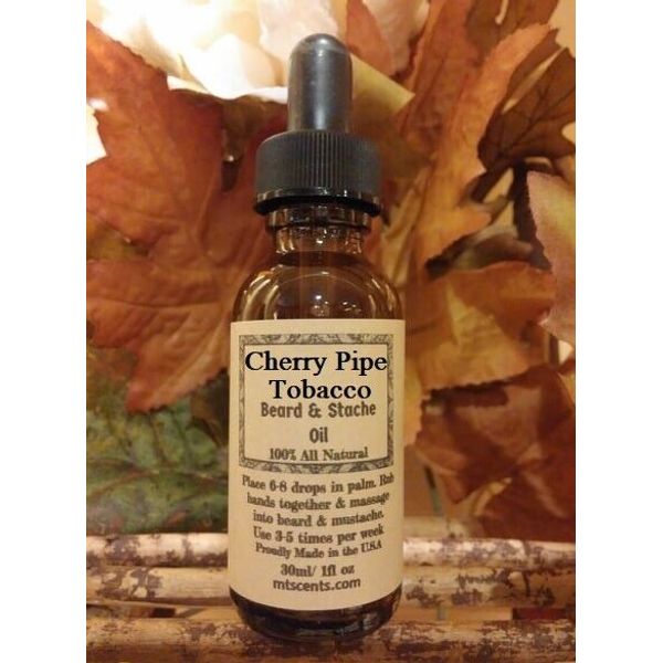 CHERRY PIPE TOBACCO Beard Oil, natural, organic, 1oz Handcrafted just for you