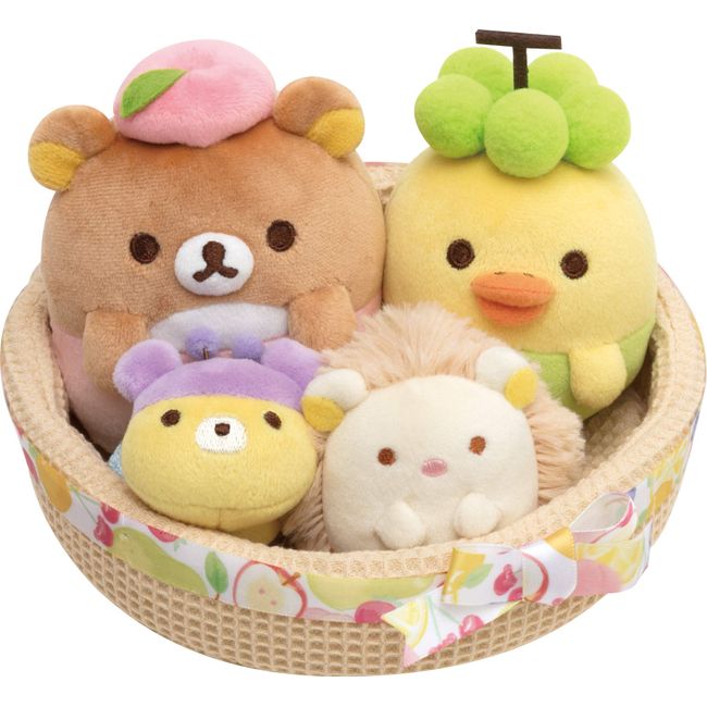 San-x RILAKKUMA MY48001 Relaxing Fruit Plush Toy Set