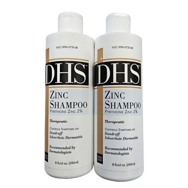 DHS ZINC Shampoo for Dandruff Control 8oz ( 2 pack )  ****