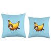 Cat in Banana Costume Throw Pillow