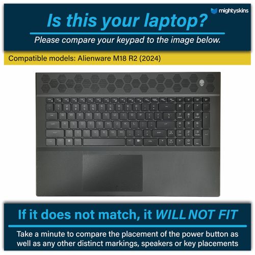 Carbon Fiber Laptop Skin Compatible with Alienware M18 R2 (2024) - Many Kisses - Premium 3M Vinyl Protective Wrap Decal Cover - Easy to Apply | Crafted in The USA by MightySkins
