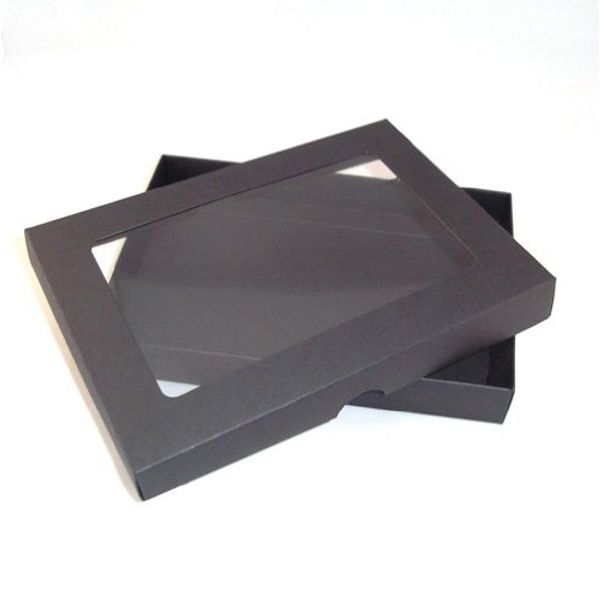 A5/C5 Black Aperture Greeting Card Boxes X 5 Per Pack, Gift Boxes