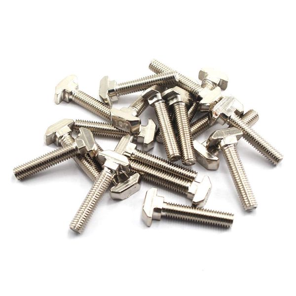 M8X40 T Slot Bolt Carbon Steel Hammer Head Bolt for 4040 Series T Slot Aluminum Extrusion European Standard (30 Pieces)