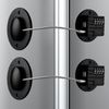 Refrigerator Lock with Combination, Keyless Security Lock for Freezers, Cabinets, Drawers, Easy Installation (2, Black)